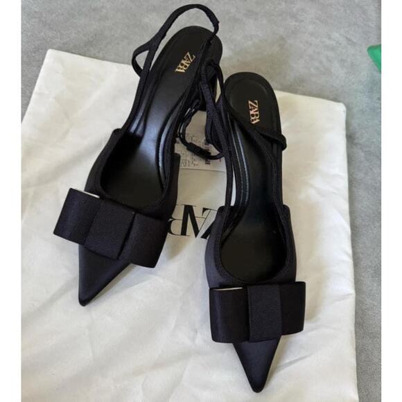 ZARA Embellished Slingbacks NWT - Picture 5 of 16